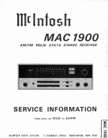 McIntosh MAC-1900 - Service manual